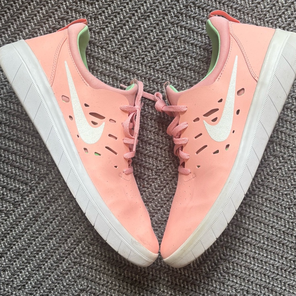 Nike Pink and White Athletic Shoes